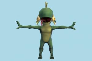 Gill Zombie zombie, animal-character, fish, character, monster, animal, animals, cartoon