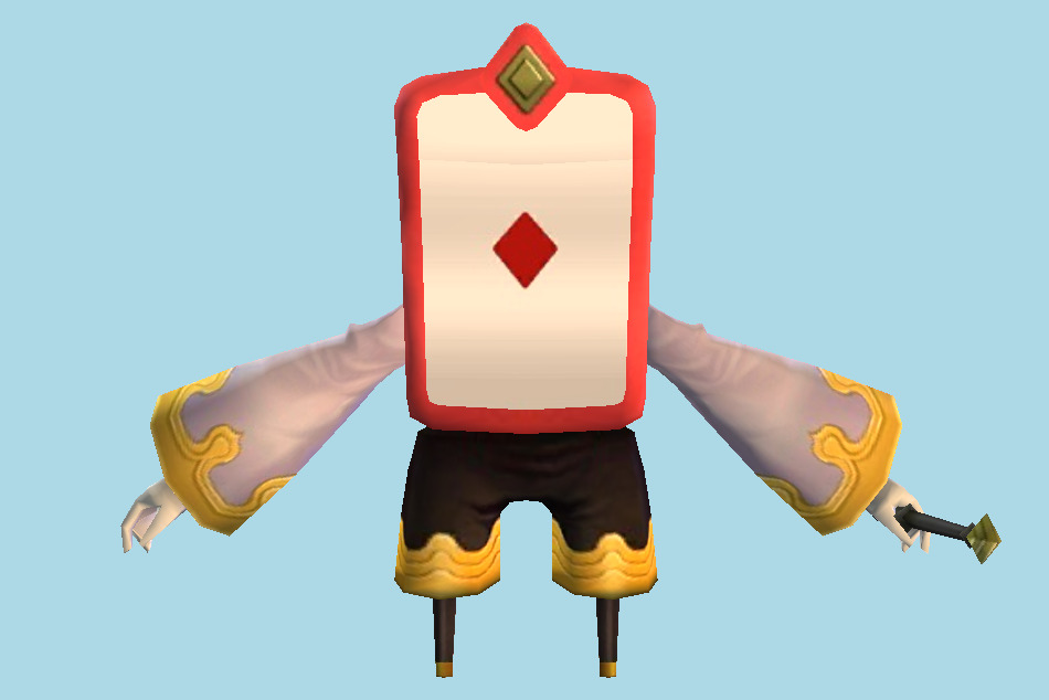 Card Soldier Enepedia 3d model
