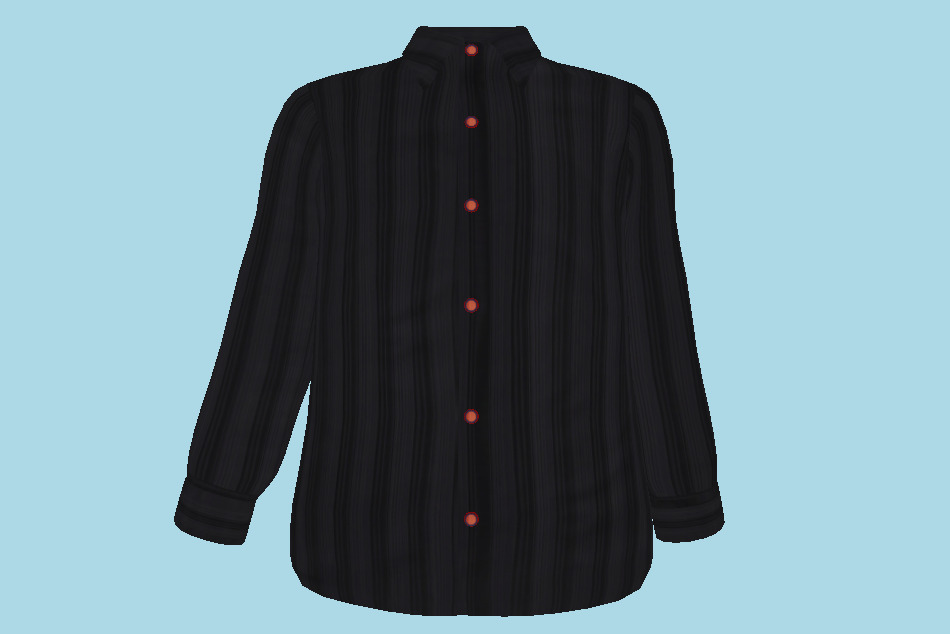 Striped Shirts for Men 3d model