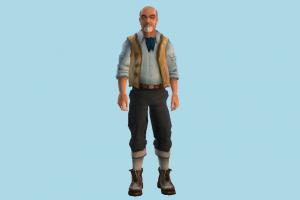 Old Man old-man, aged, man, old, male, people, human, character