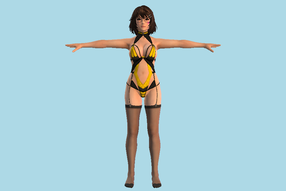 Tsukushi Hentai Girl 3d model