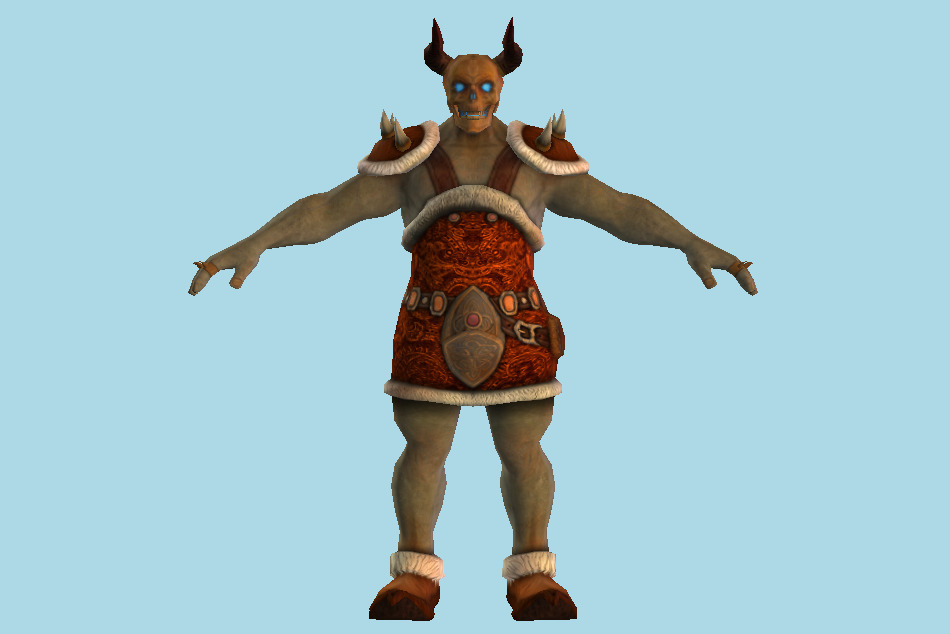Character Skull Monster Santa 3d model