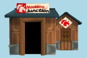 Shop Front shop, market, selling, house, building, build, structure, cartoon, lowpoly