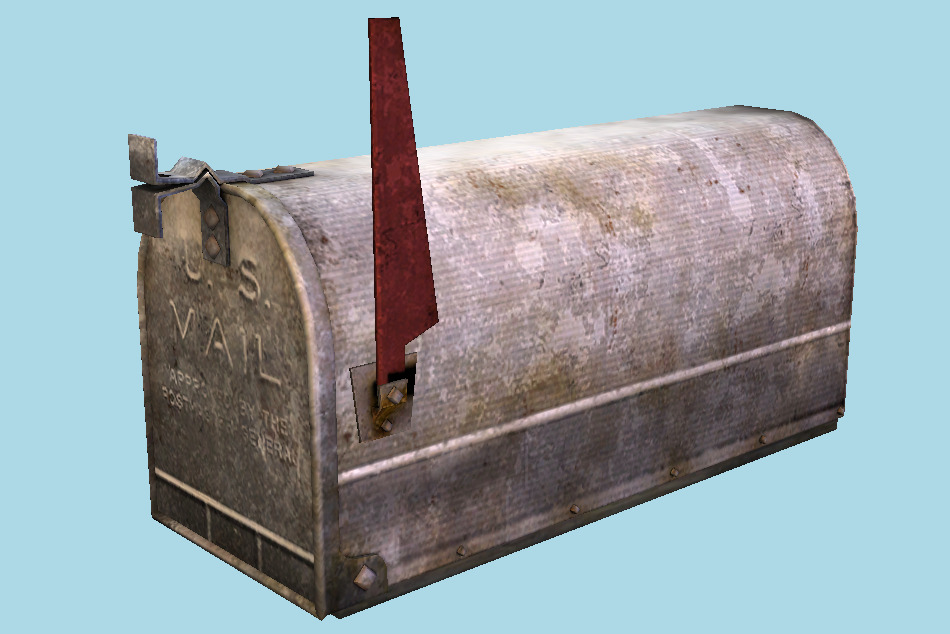 Mailbox Flag Up 3d model