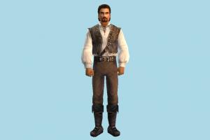 Man man, male, people, human, character, cartoon, lowpoly