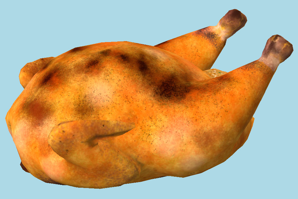 Stuffed Turkey Chicken 3d model