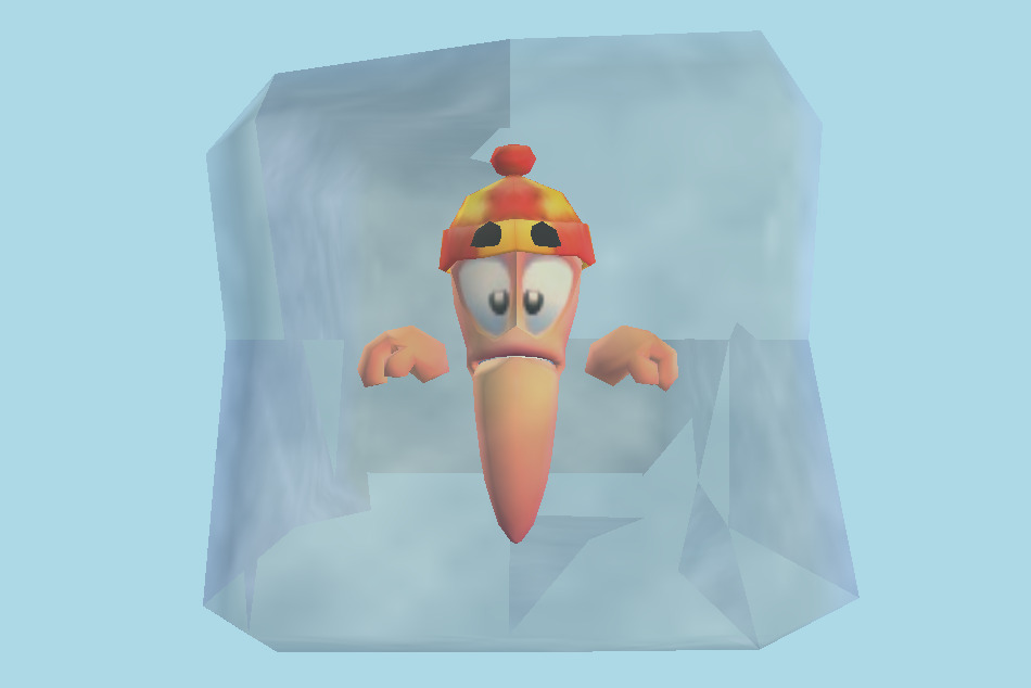 Worms 3D Freeze Worm 3d model
