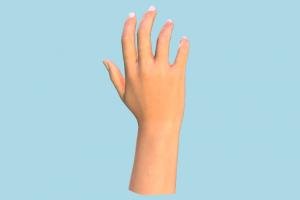 Hand hand, nails, fingers, organ, body-parts, scanning, female, human, skin