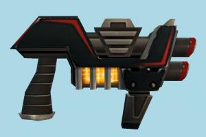 Pistol Flux auto-gun, handgun, weapon, gun, firearm, arm
