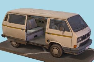 Volkswagen  T3 Multivan Magnum, 1989 scanned-model, van, volkswagen, bus, car, vehicle, transport, carriage, travel, german, germany