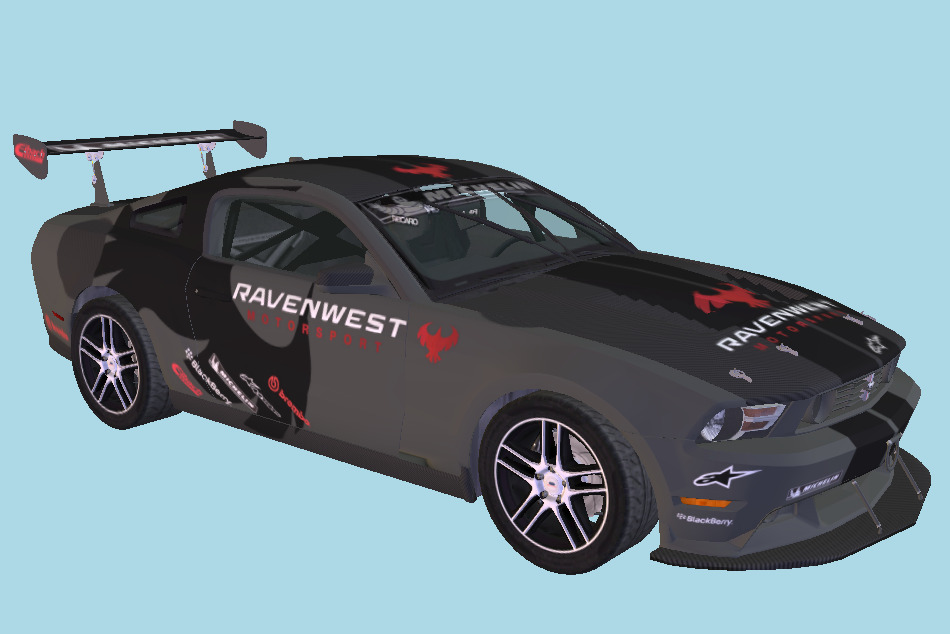 Ford Car Mustang BOSS 302 Modified 2013 3d model