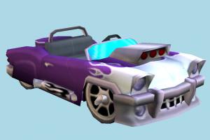 CTR Car CTR, crash-team-racing, car, cars, vehicle, truck, carriage, transport, cartoon, toony