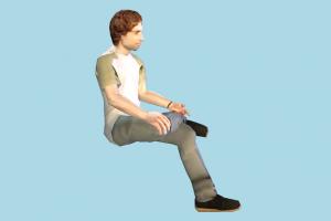 Man Sitting man, male, people, human, character, sitting