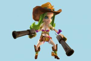 Girl girl, female, woman, people, human, character, cartoon, weapon