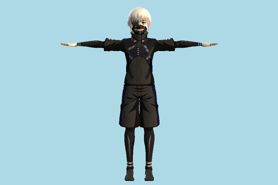 Kaneki Aogiri - Tokyo Ghoul re-Invoke 3d model