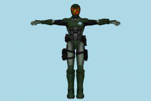 Metroid Soldier robot, mech, fighter, character