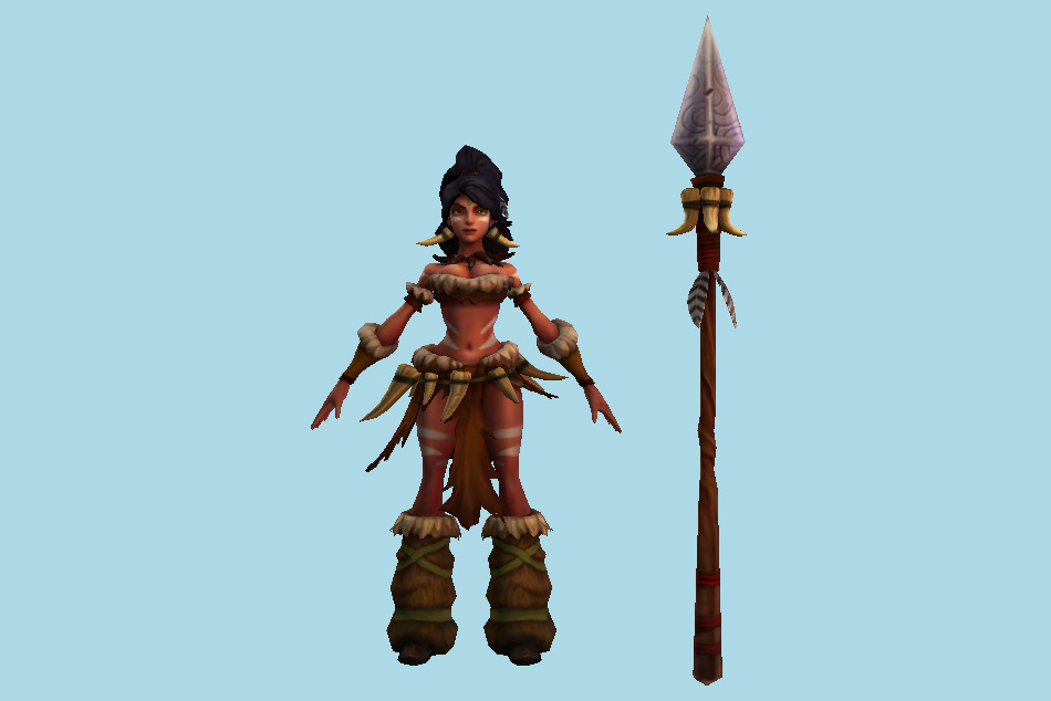 League of Legends Nidalee Woman 3d model