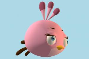 Angry Birds Stella Angry-Birds, bird, cartoon, toony