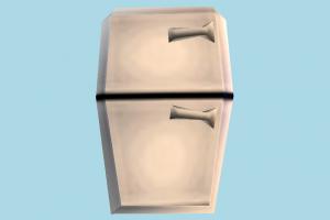 Refrigerator refrigerator, kitchen, object, lowpoly