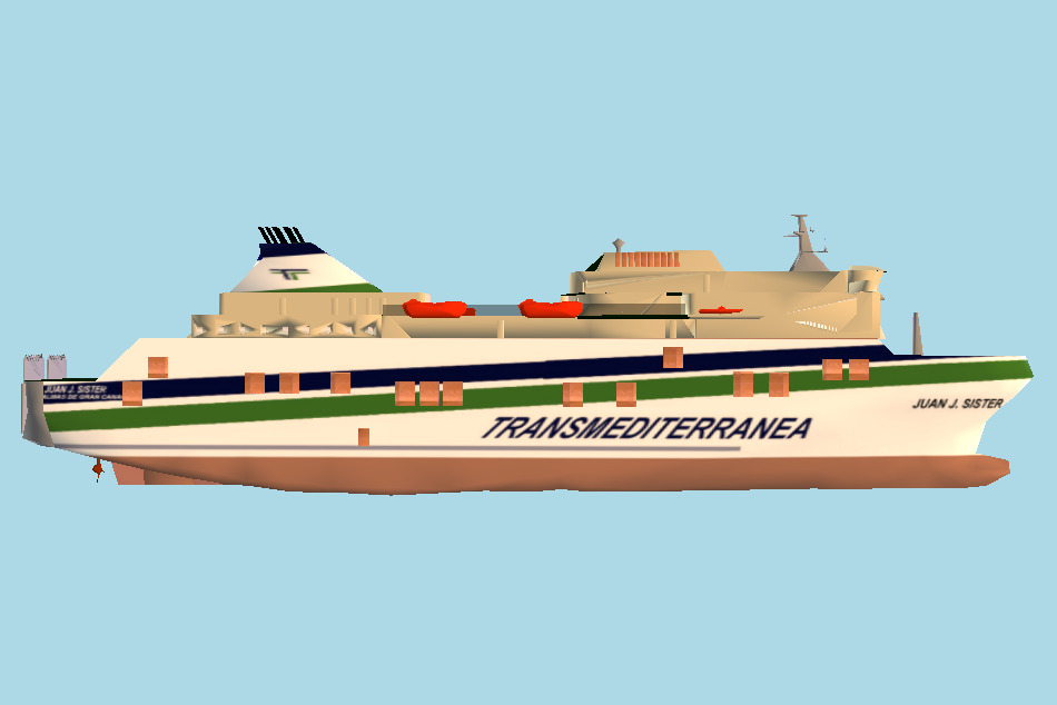Sister Cruise Ship 3d model