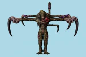 Jabberwock Resident-Evil, RE, resident, evil, monster, zombie, animal-character, xna, characters, rigged