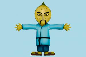 Chop Chop Master Onion character, cartoon, toony