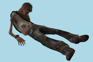 Corpse dead, skeleton, zombie, horror, bloody, character, human