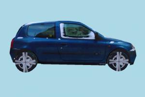 Car Low-poly car, truck, vehicle, transport, carriage, blue, low-poly