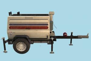 Trailer Tank Mounted trailer, tank, mounted, truck, military, army, vehicle, car, carriage, wagon, generator