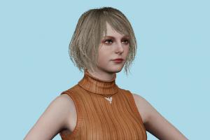 RE4 Ashley Resident-Evil, RE4, Ashley, resident, evil, female, girl, woman, people, xna, characters, rigged