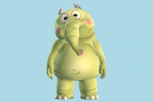 Fred Fredburger elephant, animal-character, animal, character, cartoon