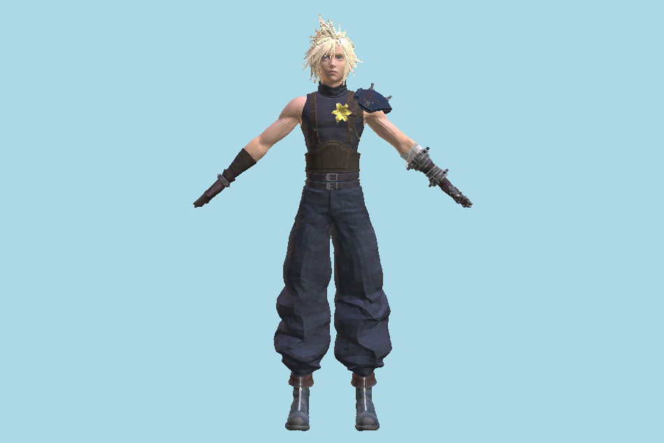 Final Fantasy 7 Remake - FFVII Cloud 3d model