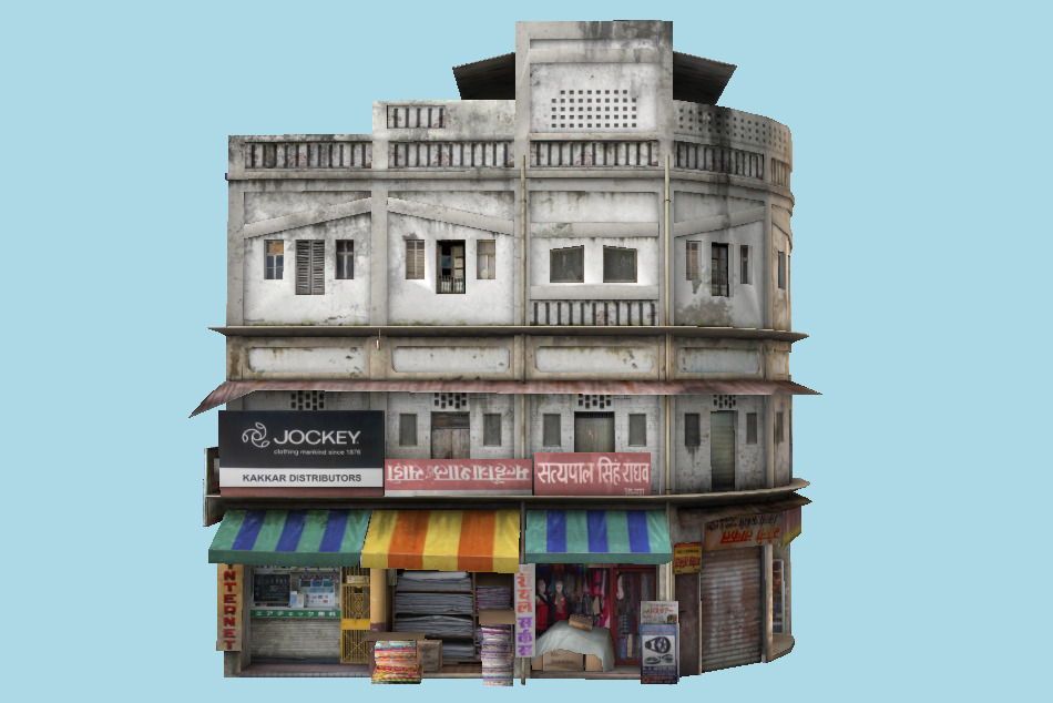 Market Building 3d model