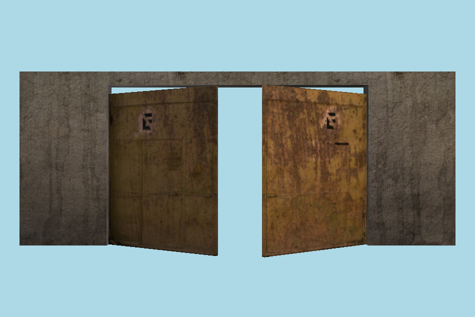 Metal Gate Open 3d model