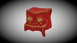 Cartoon Molten cube cube, cartoonish, molten, zbrushcore