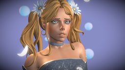 Bubbles portrait, character, girl, stylized, noai