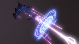 Cruiser Space Ship (Dreadnought Class) stealth, videogame, starship, cruiser, blender, ship, space