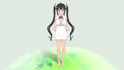 DanMachi- ダンまち hair, cute, dungeon, kawaii, handpainting, twintails, hestia, danmachi, idle, vtuber, character, girl, 3d, texture, female, animated, fantasy, anime, rigged, isekai
