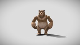 Bear bear, forest, games, stylish, cartoons, lowpoly