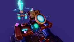 magic stylized world, warcraft, wizard, toon, kids, games, antenna, paint, post, realtime, 3dcoat, pottery, table, harry, environement, props, magical, potion, harrypotter, digital3d, unity, 3dsmax, art, low, stylized, magic