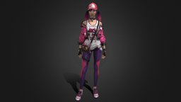 Meow Pro Pitcher Bundle_Free Fire freecharacter, free, lady, freefire, booyah, elitepass, freefirecharactermodel3d, freefireclocktower, freefire3dmodels, noai, createdwithai, freefirehotfemalebundle