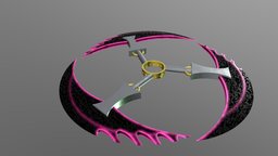 Tri-Crescent Decimator melee, fantasyweapon, chakram, substancepainter, substance, weapon, fantasy