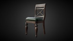 Vintage Chair green, wooden, vintage, worn, antique, decorative, 4k, old, staffpicks, texturepaint, homedecor, game-asset, 4ktextures, wooden-chair, homedesign, wornout, substancepainter, maya, character, game, gameart, gameasset, home, zbrush, decoration, gameready, wooden-furniture