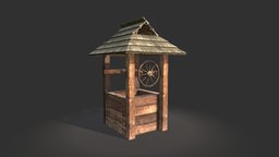 Well well, poland, retro, roof, country, farm, water, old, europe, clear, house, wood, war, village