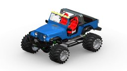 3d Model Jeep CJ 8 computer, three, jeep, classic, dimensional, simulation, graphics, off-road, scrambler, 3d, vehicle, model, car, animation, cj-8