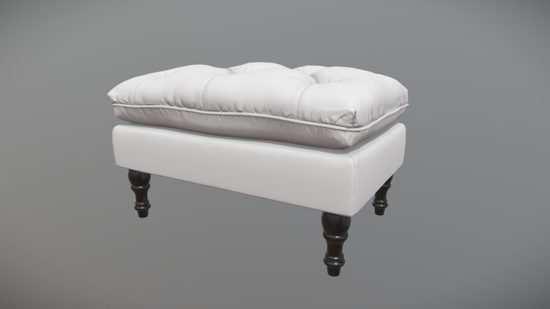 Ottoman based on &ldquo;Living Cordoba Tufted Fabric Ottoman Footstool