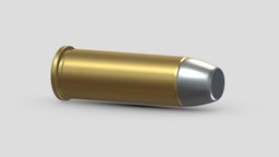Bullet .45 COTL rifle, action, army, bullet, ammo, firearms, explosive, automatic, realistic, pistol, sniper, auto, cartridge, weaponry, express, caliber, munitions, weapon, asset, game, 3d, pbr, low, poly, military, shotgun, gun, colt