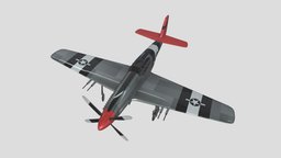 American fighter P-51B during World War II world, d, fighter, american, ii, a, during, 3d, war, createdwithai, p-51b