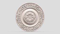 Classic Ceiling Medallion 52 kit, room, exterior, element, ceiling, architectural, ornament, molding, cornice, classic, medallion, gothic, bash, decor, corbel, details, rosette, classical, kitbash, finishes, pilaster, cartouche, acanthus, 3d, design, house, home, decoration, interior, temple