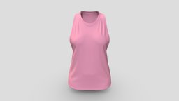 Female Sport Top Women Workout Tank Top cloth, vest, clothes, gym, obj, vr, ar, fbx, tank, yoga, workout, garment, sleeveless, tops, gltf, newdesign, singlet, nft, design, clothing, digitalclothing, digitalfashion, fabricmaking, digitalfabric, apparelhub, topdesign, 3dappareldesign, nftclothing, textledesign, arclothing, vrclothing, 3dclothdevelopment, gamrmentdesign, 3dgarments